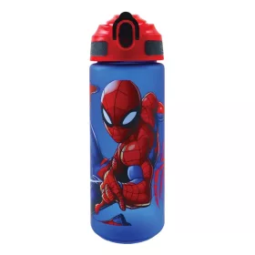   Plastová fľaša na pitie Spiderman Evergreen s matnou slamkou, 600 ml