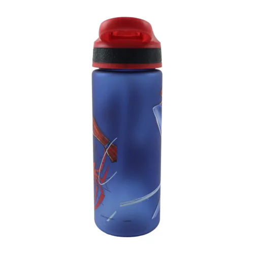 Plastová fľaša na pitie Spiderman Evergreen s matnou slamkou, 600 ml