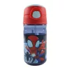 Svietiaca plastová fľaša na vodu Spiderman Spidey so slamkou a vešiakom, 350 ml