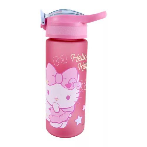 Fľaša na pitie Hello Kitty s jednorožcom z matného plastu so slamkou, 600 ml