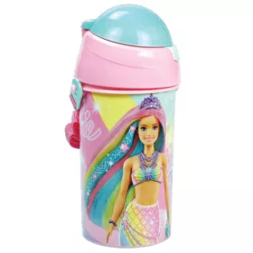   Plastová fľaša Barbie Sparkle so slamkou a vešiakom 500 ml