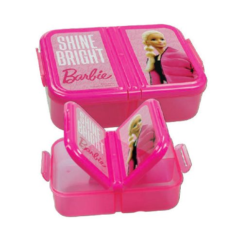 Barbie Shine Bright több rekeszes uzsonnás doboz, szendvicsdoboz