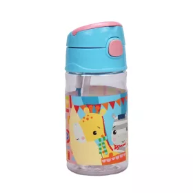   Fisher-Price Zvieracia párty plastová fľaša so slamkou a vešiakom 350 ml