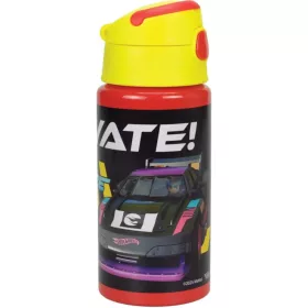   Hliníková fľaša Hot Wheels Race so slamkou a vešiakom 500 ml