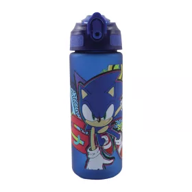   Plastová fľaša na pitie Sonic the Hedgehog Fast Lane s matnou slamkou, 600 ml