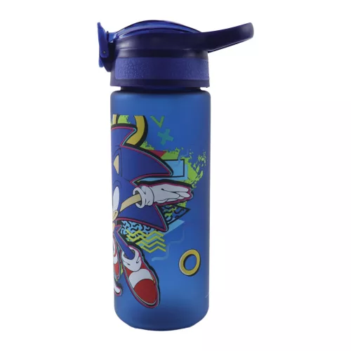 Plastová fľaša na pitie Sonic the Hedgehog Fast Lane s matnou slamkou, 600 ml