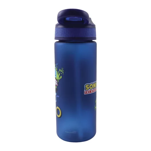 Plastová fľaša na pitie Sonic the Hedgehog Fast Lane s matnou slamkou, 600 ml