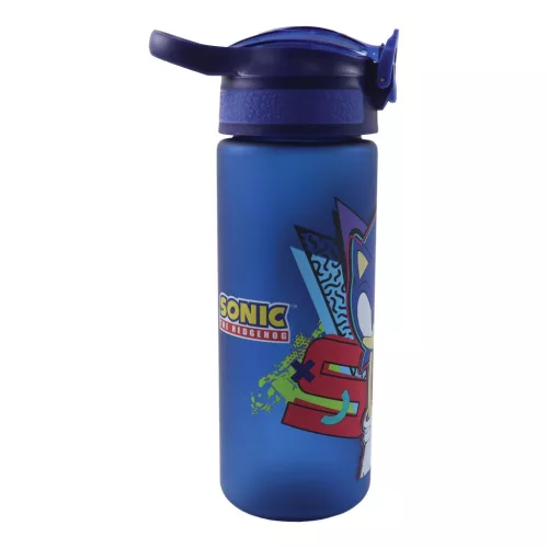 Plastová fľaša na pitie Sonic the Hedgehog Fast Lane s matnou slamkou, 600 ml