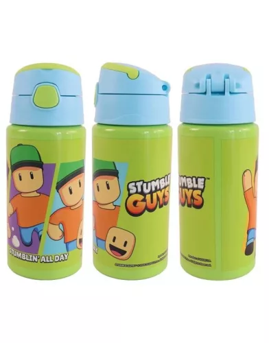 Hliníková fľaša so slamkou Stumble Guys All Day s vešiakom 500 ml