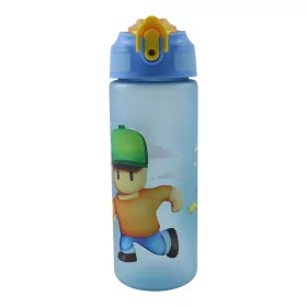   Stumble Guys Hut, matná plastová fľaša na pitie so slamkou, 600 ml