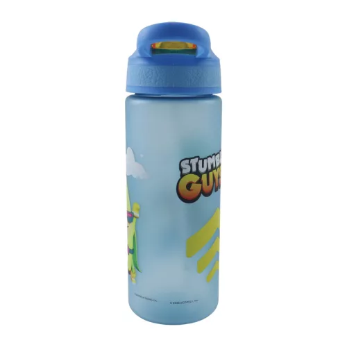 Stumble Guys Hut, matná plastová fľaša na pitie so slamkou, 600 ml