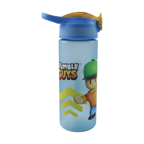 Stumble Guys Hut, matná plastová fľaša na pitie so slamkou, 600 ml