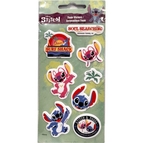 Disney Lilo és Stitch, A csillagkutya Surf Shack pufi szivacs matrica szett