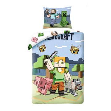   Minecraft Graphic ágyneműhuzat 140*200cm, 70*90 cm microfibre