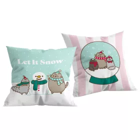 Pusheen „Let It Snow“-Kissen, Dekokissen 40 x 40 cm