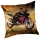 Motorrad-Kissen, rot, Dekokissen 40x40 cm