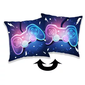 Gamer-Neon-Kissen, Dekokissen 40x40 cm