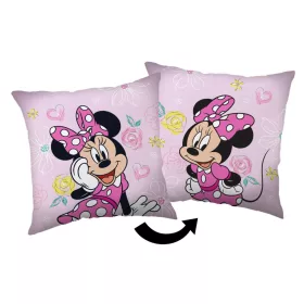   Disney Minnie Kissen mit rosa Schleife, Dekokissen 40 x 40 cm