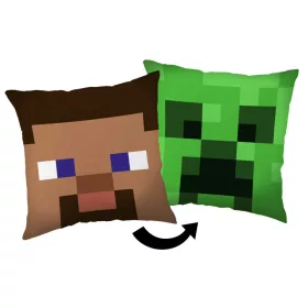 Minecraft Steve Creeper Kissen, Dekokissen 40 x 40 cm
