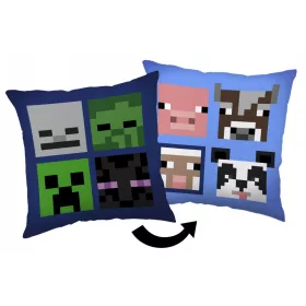 Minecraft-Kissen mit bösen Mobs, Dekokissen 40 x 40 cm