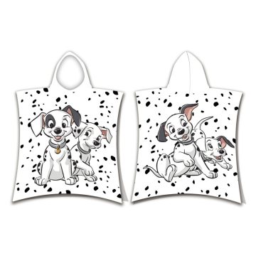   Disney 101 Kiskutya White strand törölköző poncsó 50x115cm