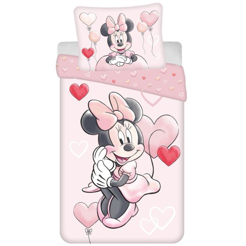 Disney Minnie Heart Balloons ágyneműhuzat 140×200cm, 70×90 cm