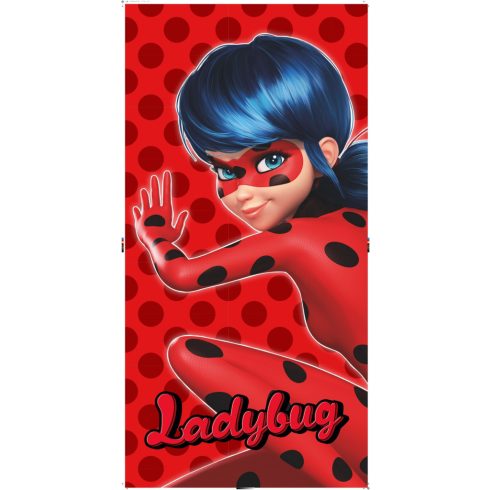 Katicabogár és Fekete macska kalandjai Red Dots fürdőlepedő, strand törölköző 70x140cm