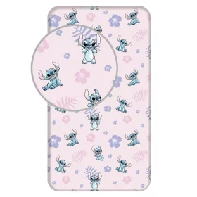   Disney Lilo & Stitch, Der Sternenhund, rosa Spannbettlaken 90x200 cm