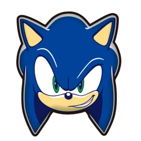 Sonic the Hedgehog Grinsen Kissen, Dekokissen 29x35 cm