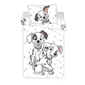   Disney 101 Welpen Weißes Kinderbettwäsche-Set, Babyzimmer 100×135cm, 40×60 cm