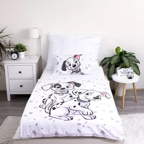 Disney 101 Štenci Bijeli dječji set posteljine za dječju sobu 100×135cm, 40×60 cm