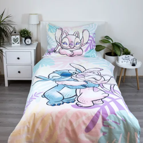 Disney Lilo és Stitch, A csillagkutya Leaves ágyneműhuzat 140×200cm, 70×90 cm