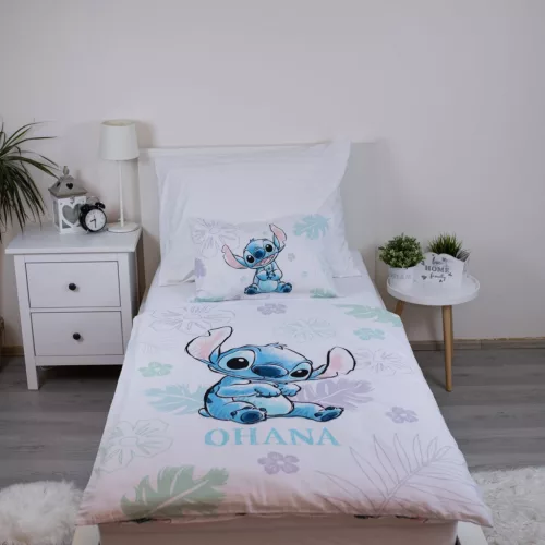Disney Lilo és Stitch, A csillagkutya Ohana White gyerek, ovis ágyneműhuzat 100×135 cm, 40×60 cm