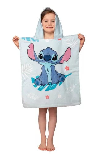 Disney Lilo és Stitch, A csillagkutya Blue strand törölköző poncsó 50x115 cm