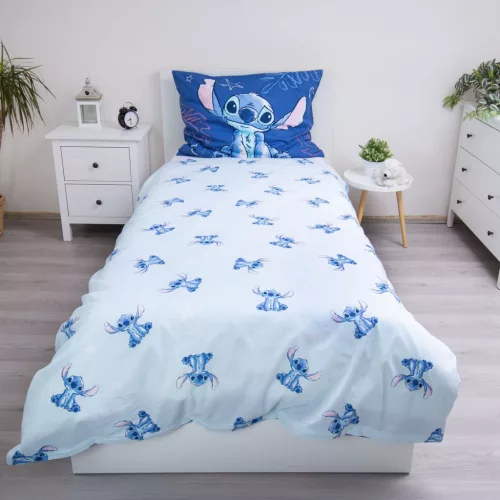 Disney Lilo és Stitch, A csillagkutya Aloha Blue ágyneműhuzat 140×200cm, 70×90 cm