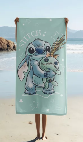 Disney Lilo és Stitch, A csillagkutya Buddies fürdőlepedő, strand törölköző 70x140cm