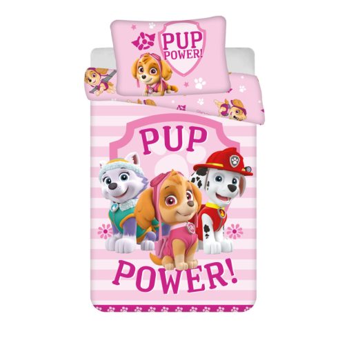 Mancs Őrjárat Pup Power gyerek, ovis ágyneműhuzat 100×135cm, 40×60 cm