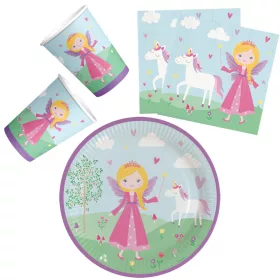   Prinzessinnen-Zauber-Partyset mit 36 ​​Tellern (23 cm Durchmesser)
