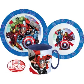   Avengers Rolling Thunder Geschirrset aus Mikroplastik mit 350-ml-Becher