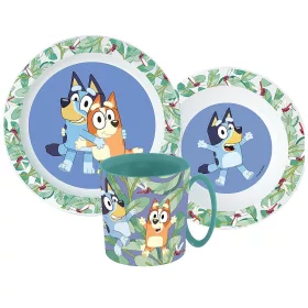   Bluey Tropical Geschirrset aus Mikroplastik mit 390-ml-Becher