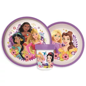   Disney Prinzessinnen Mutiges Herz, rutschfestes Geschirrset aus Mikroplastik