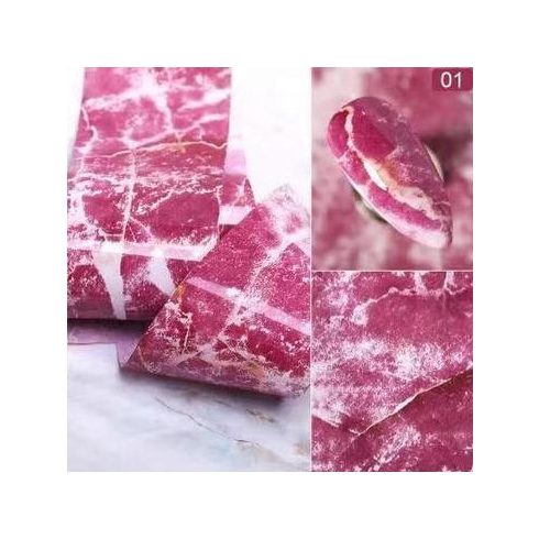 Márvány mintás körömfólia-tekercs