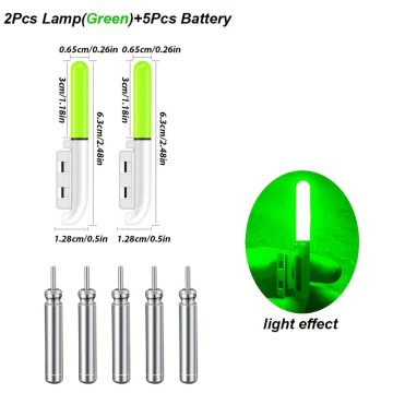   1 készlet (2 lámpa) Elektronikus LED fénykibocsátó éjszakai horgászathoz