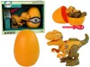 Dinoszaurusz Tyrannosaurus Rex készlet tojással DIY csavarhúzó narancssárga