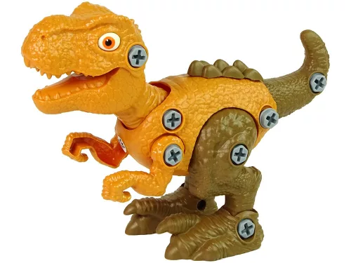 Dinoszaurusz Tyrannosaurus Rex készlet tojással DIY csavarhúzó narancssárga