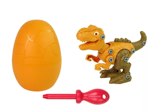 Dinoszaurusz Tyrannosaurus Rex készlet tojással DIY csavarhúzó narancssárga