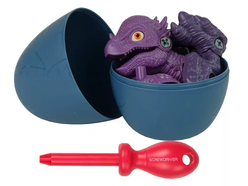 Dinoszaurusz Stygimoloch tojásos barkács csavarhúzó készlet lila