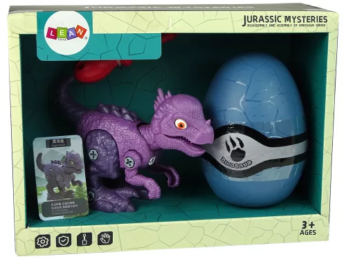 Dinoszaurusz Stygimoloch tojásos barkács csavarhúzó készlet lila