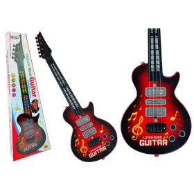 Elektromos gitár csillaghúrok színes diódák piros