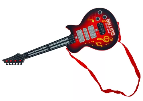 Elektromos gitár csillaghúrok színes diódák piros
